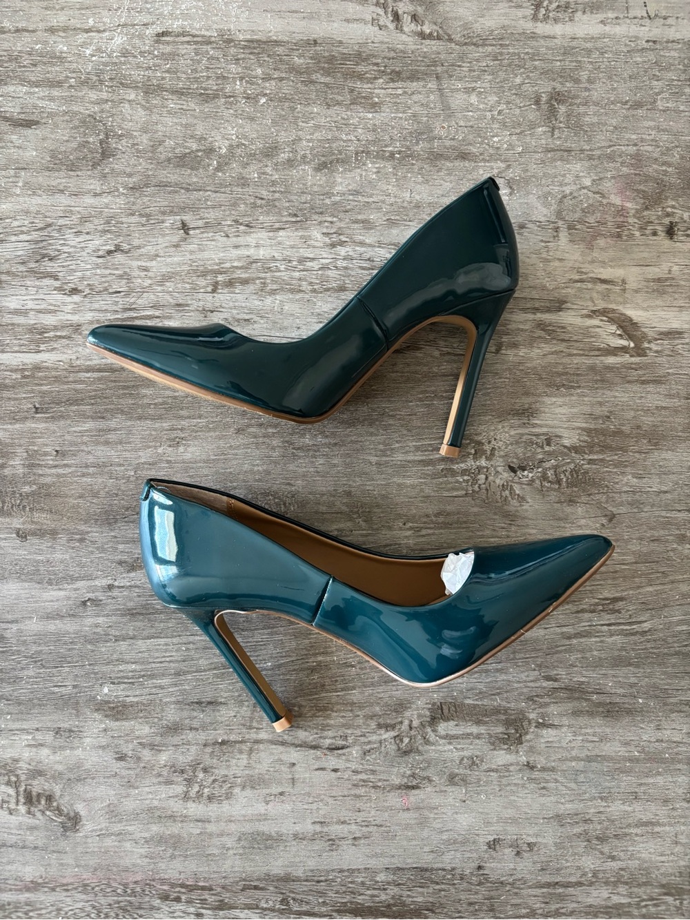 Express Pumps Stiletto Pointed Toe Slip On Heel Teal Women US 6 Office Going Out